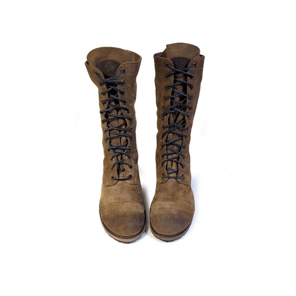 Walk Over Vintage Shoe Co USA Brown Combat Boot Lug Size 9 - Picture 4 of 10